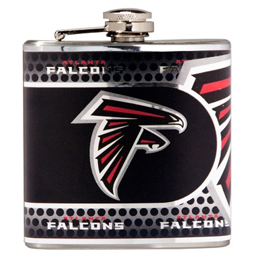 Atlanta Falcons Stainless Steel 6 oz. Flask with Metallic Graphics