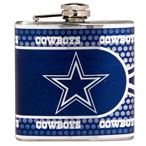 Dallas Cowboys Stainless Steel 6 oz. Flask with Metallic Graphics