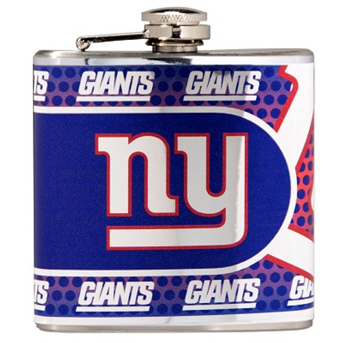 New York Giants Stainless Steel 6 oz. Flask with Metallic Graphics
