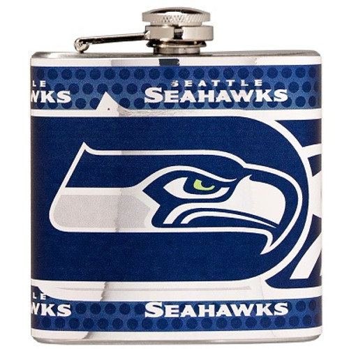 Seattle Seahawks Stainless Steel 6 oz. Flask with Metallic Graphics