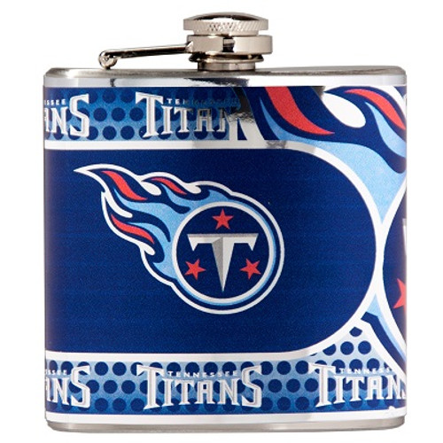 Tennessee Titans Stainless Steel 6 oz. Flask with Metallic Graphics