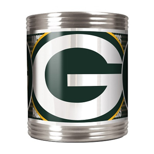 Green Bay Packers Stainless Steel Can Holder with Metallic Graphics