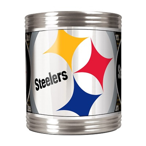 Pittsburgh Steelers Stainless Steel Can Holder with Metallic Graphics