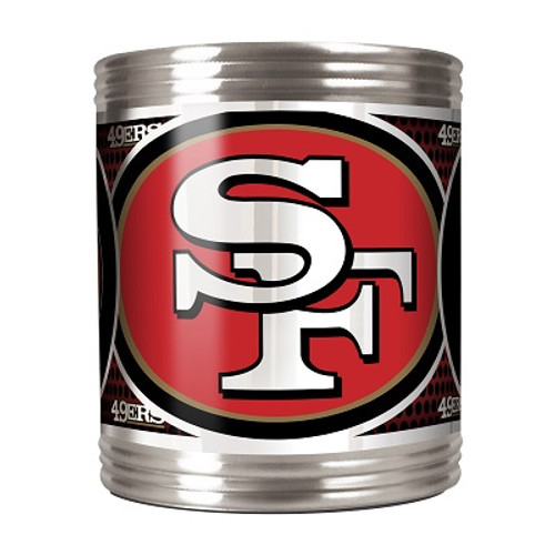 San Francisco 49er's Stainless Steel Can Holder with Metallic Graphics