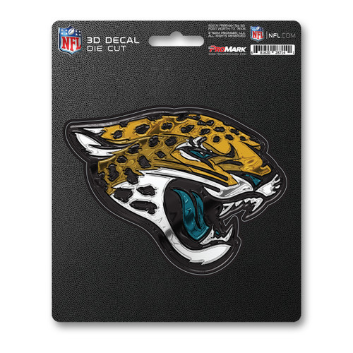 Jacksonville Jaguars 3D Decal Jaguar Head Primary Logo Teal
