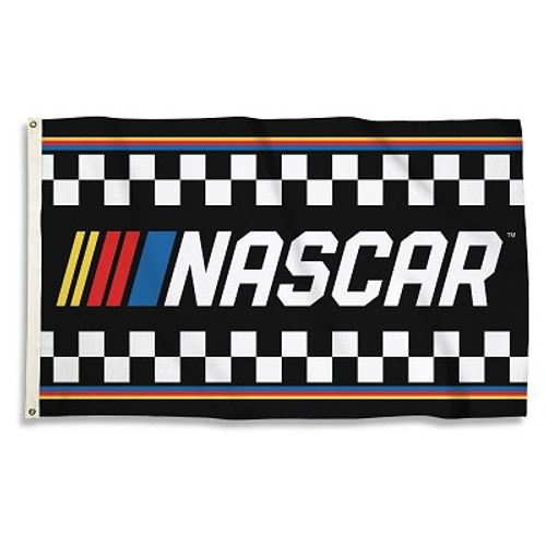 Nascar w/Stripes 3 Ft. X 5 Ft. Flag W/Grommets