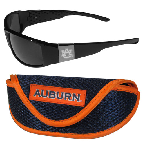 Auburn Tigers Chrome Wrap Sunglasses and Sport Carrying Case