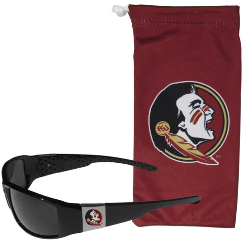 Florida St. Seminoles Chrome Wrap Sunglasses and Bag