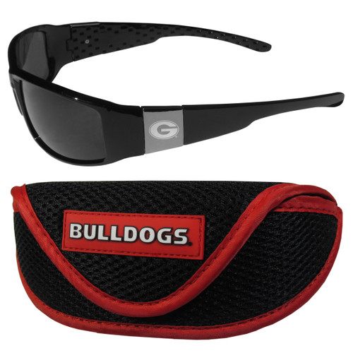 Georgia Bulldogs Chrome Wrap Sunglasses and Sport Carrying Case
