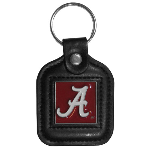 Alabama Crimson Tide Square Leatherette Key Chain