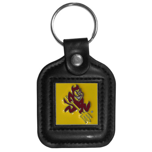 Arizona St. Sun Devils Square Leatherette Key Chain