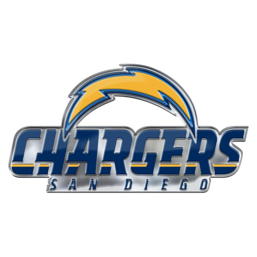 Los Angeles Chargers Embossed Color Emblem 2 "San Diego Chargers" Logo Blue & Yellow