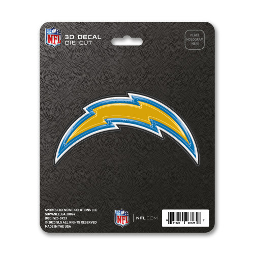 Los Angeles Chargers 3D Decal Bolt Primary Logo Blue & Yellow