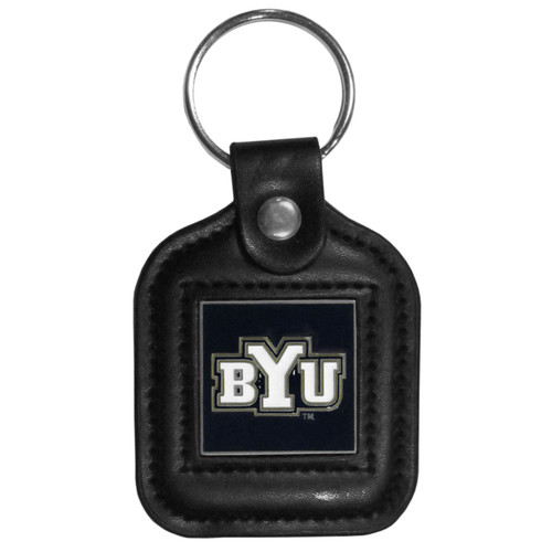 BYU Cougars Square Leatherette Key Chain