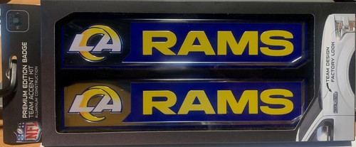 Los Angeles Rams Embossed Truck Emblem 2-pk Primary Logo & Wordmark Blue