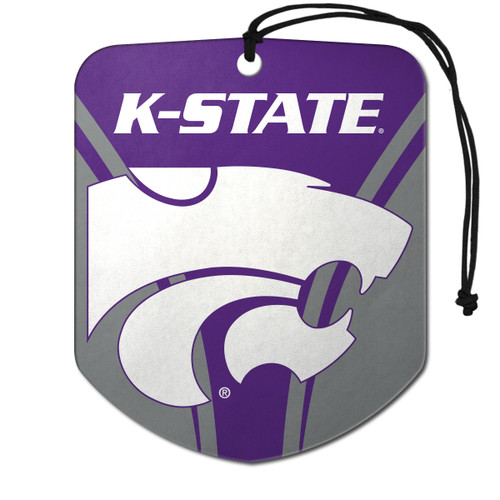 Kansas St. Wildcats Air Freshener 2-pk "Wildcat" Logo & Wordmark