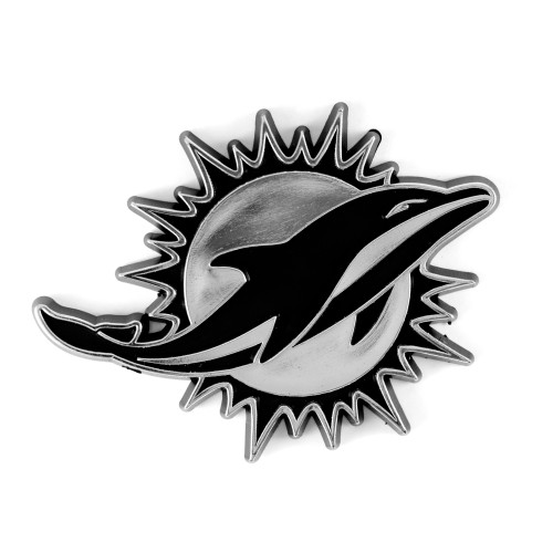 Miami Dolphins Molded Chrome Emblem Dolphin Primary Logo Chrome