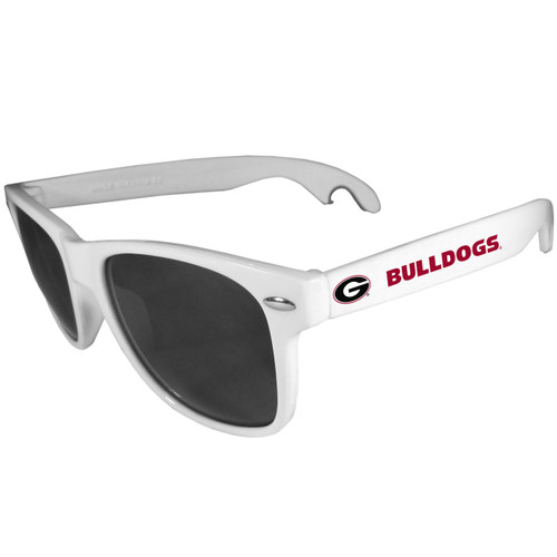 Georgia Bulldogs Beachfarer Bottle Opener Sunglasses, White