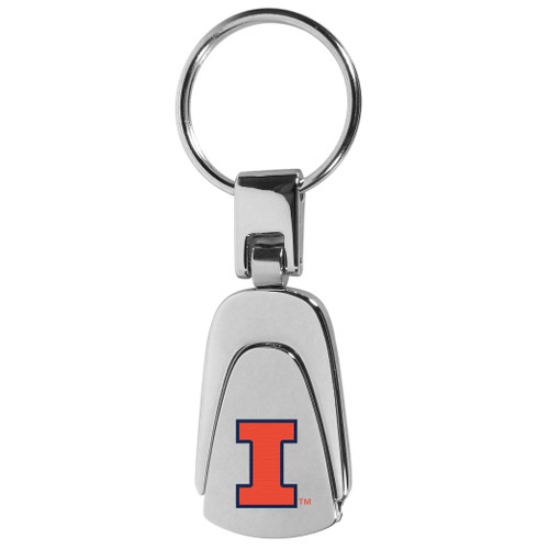 Illinois Fighting Illini Steel Teardop Key Chain