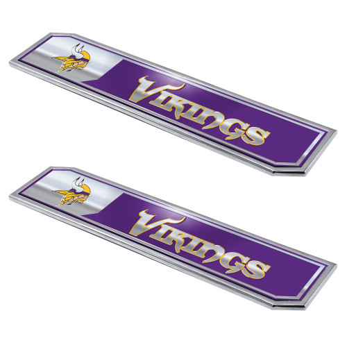 Minnesota Vikings Embossed Truck Emblem 2-pk Primary Logo & Wordmark Purple