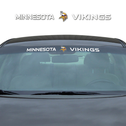 Minnesota Vikings Windshield Decal Primary Logo and Team Wordmark White