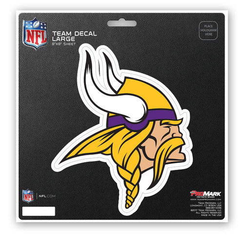 Minnesota Vikings Large Decal Viking Head Primary Logo Purple & Yellow
