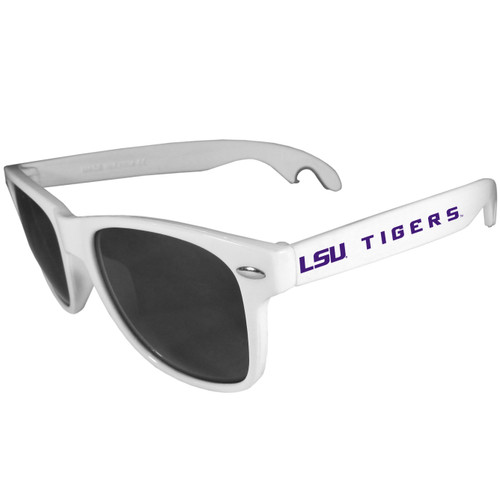 LSU Tigers Beachfarer Bottle Opener Sunglasses, White