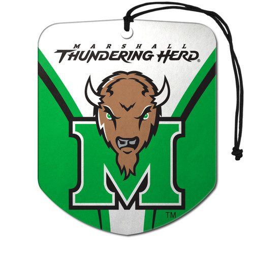 Marshall Thundering Herd Air Freshener 2-pk "Bison Head & M" Logo & Wordmark