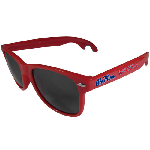 Mississippi Rebels Beachfarer Bottle Opener Sunglasses, Red