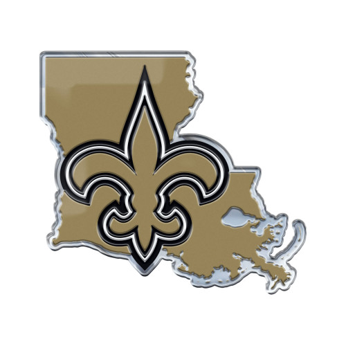 New Orleans Saints Embossed State Emblem "KC Arrow" Logo / Shape of Kansas Red