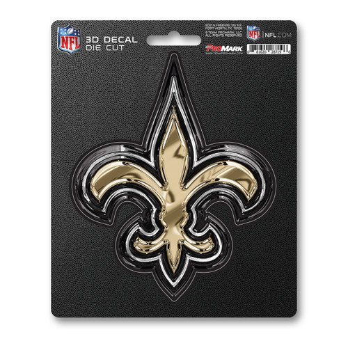New Orleans Saints 3D Decal Fleur-de-lis Primary Logo Gold & Black