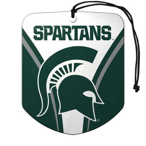 Michigan St. Spartans Air Freshener 2-pk "Spartan Helmet" Logo & Wordmark