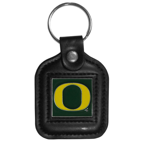 Oregon Ducks Square Leatherette Key Chain