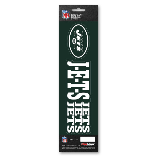 New York Jets Team Slogan Decal Primary Logo & Team Slogan Green