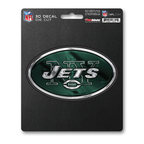 New York Jets 3D Decal Oval Jets Primary Logo Green