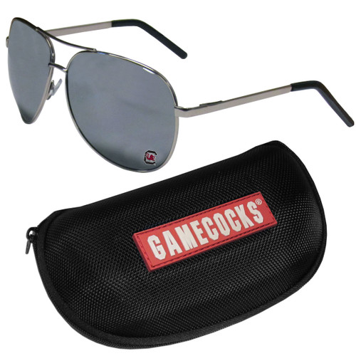 S. Carolina Gamecocks Aviator Sunglasses and Zippered Carrying Case