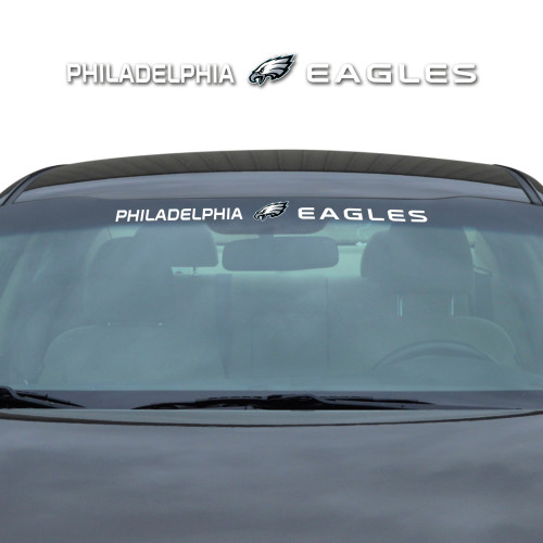 Philadelphia Eagles Windshield Decal Primary Logo and Team Wordmark White