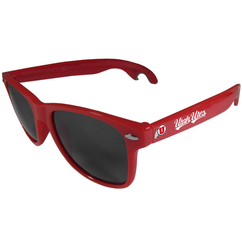 Utah Utes Beachfarer Bottle Opener Sunglasses, Red