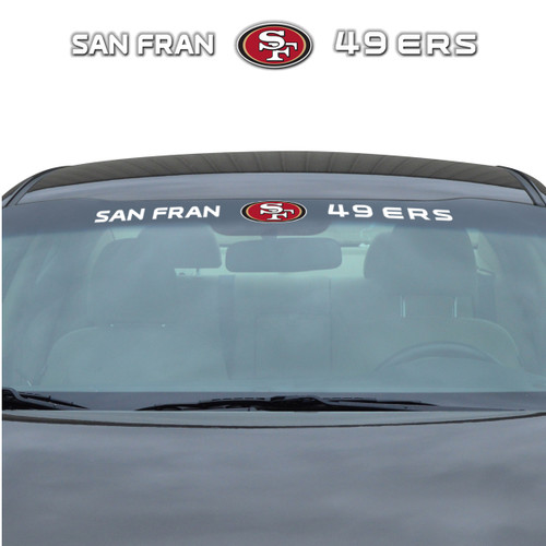 San Francisco 49ers Windshield Decal Primary Logo and Team Wordmark