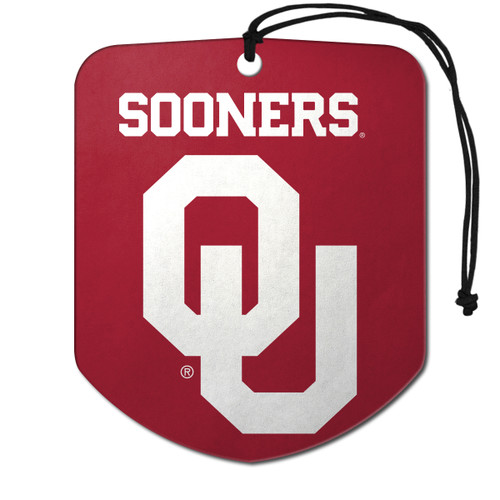Oklahoma Sooners Air Freshener 2-pk "OU" Logo & Wordmark