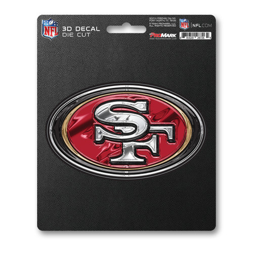 San Francisco 49ers 3D Decal Oval SF Primary Logo Red