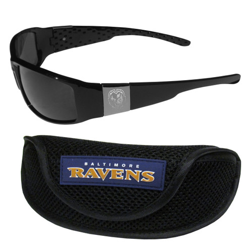 Baltimore Ravens Chrome Wrap Sunglasses and Sports Case