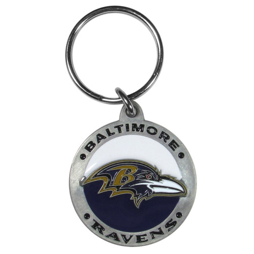 Baltimore Ravens Carved Metal Key Chain