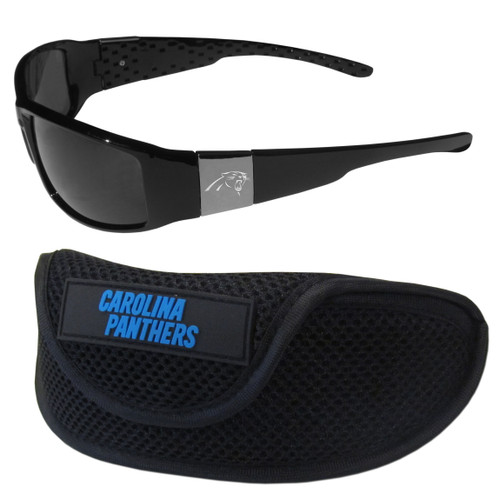 Carolina Panthers Chrome Wrap Sunglasses and Sports Case