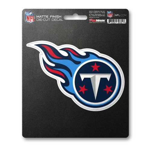 Tennessee Titans Matte Decal Flaming T Primary Logo Blue, Red