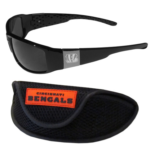 Cincinnati Bengals Chrome Wrap Sunglasses and Sports Case