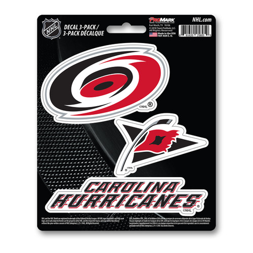 Carolina Hurricanes Decal 3-pk 3 Various Logos / Wordmark