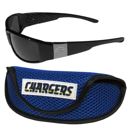 Los Angeles Chargers Chrome Wrap Sunglasses and Sports Case