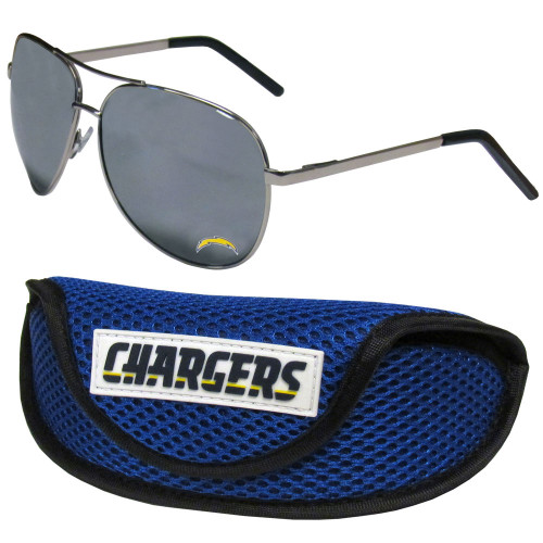 Los Angeles Chargers Aviator Sunglasses and Sports Case