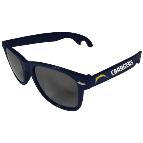 Los Angeles Chargers Beachfarer Bottle Opener Sunglasses, Dark Blue